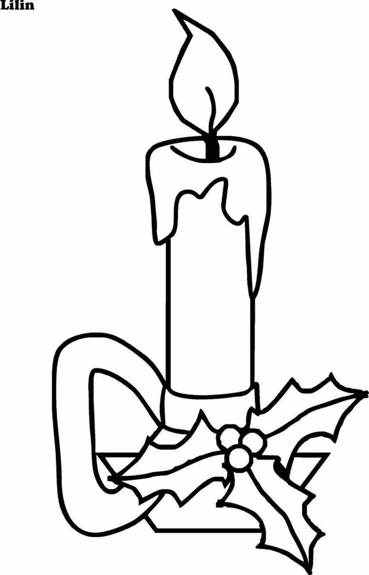 Glamourous Christmas Candle coloring book for kids
