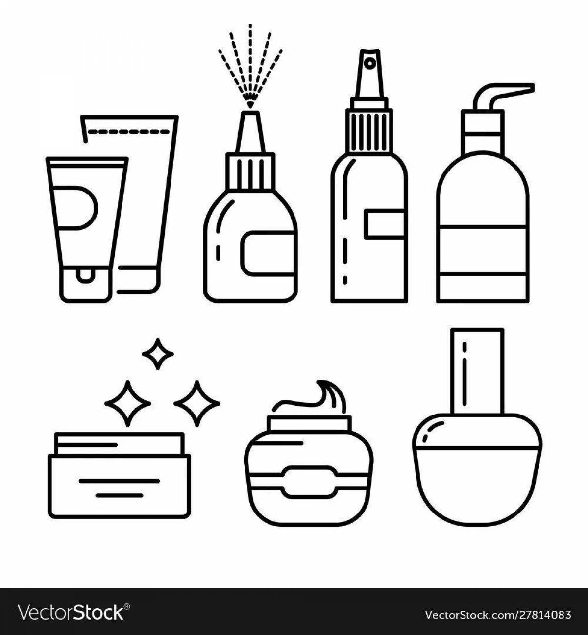 Pretty cosmetics coloring page for uti lalafanfan