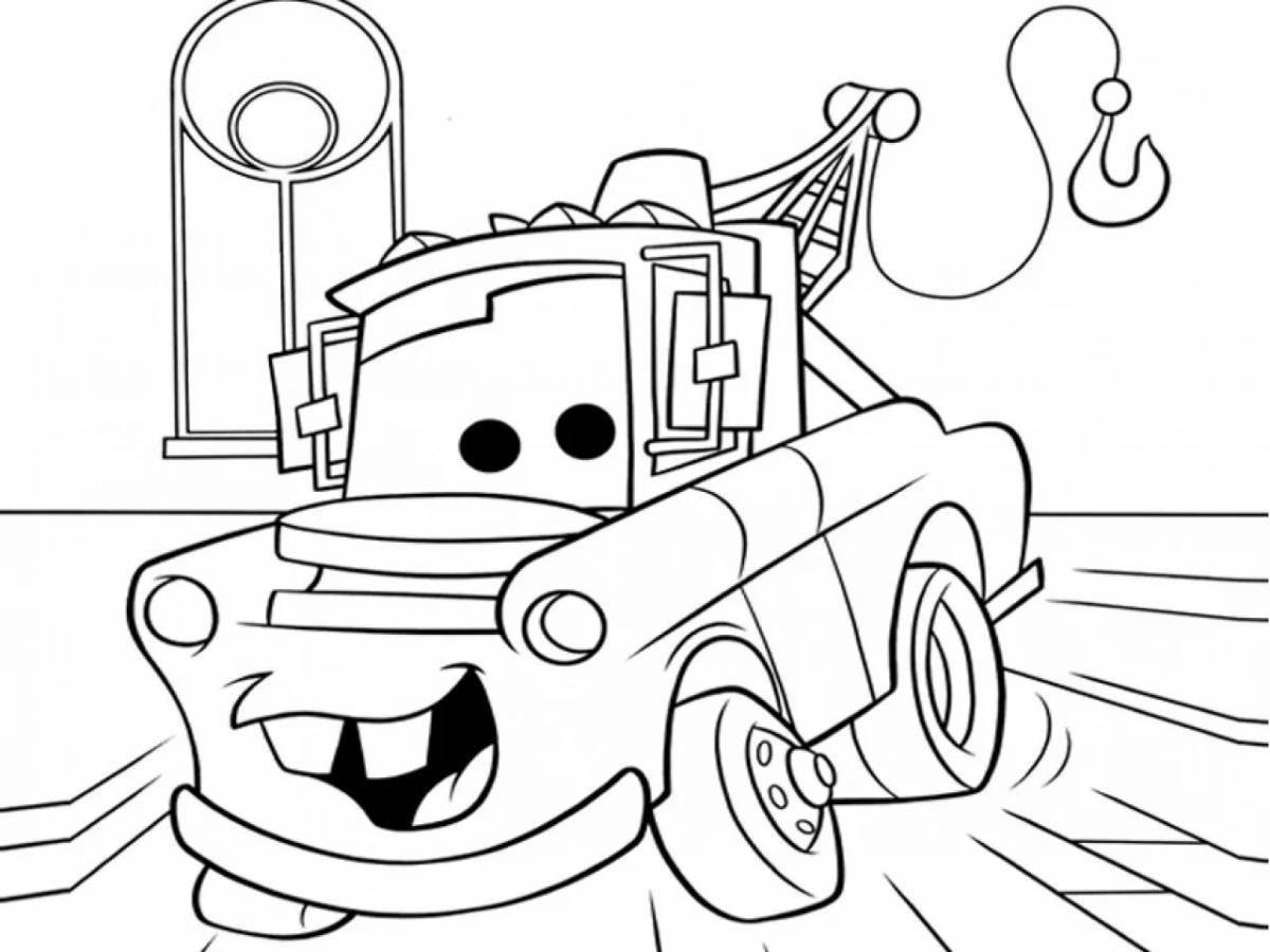 Amazing Cars Coloring Page for Boys