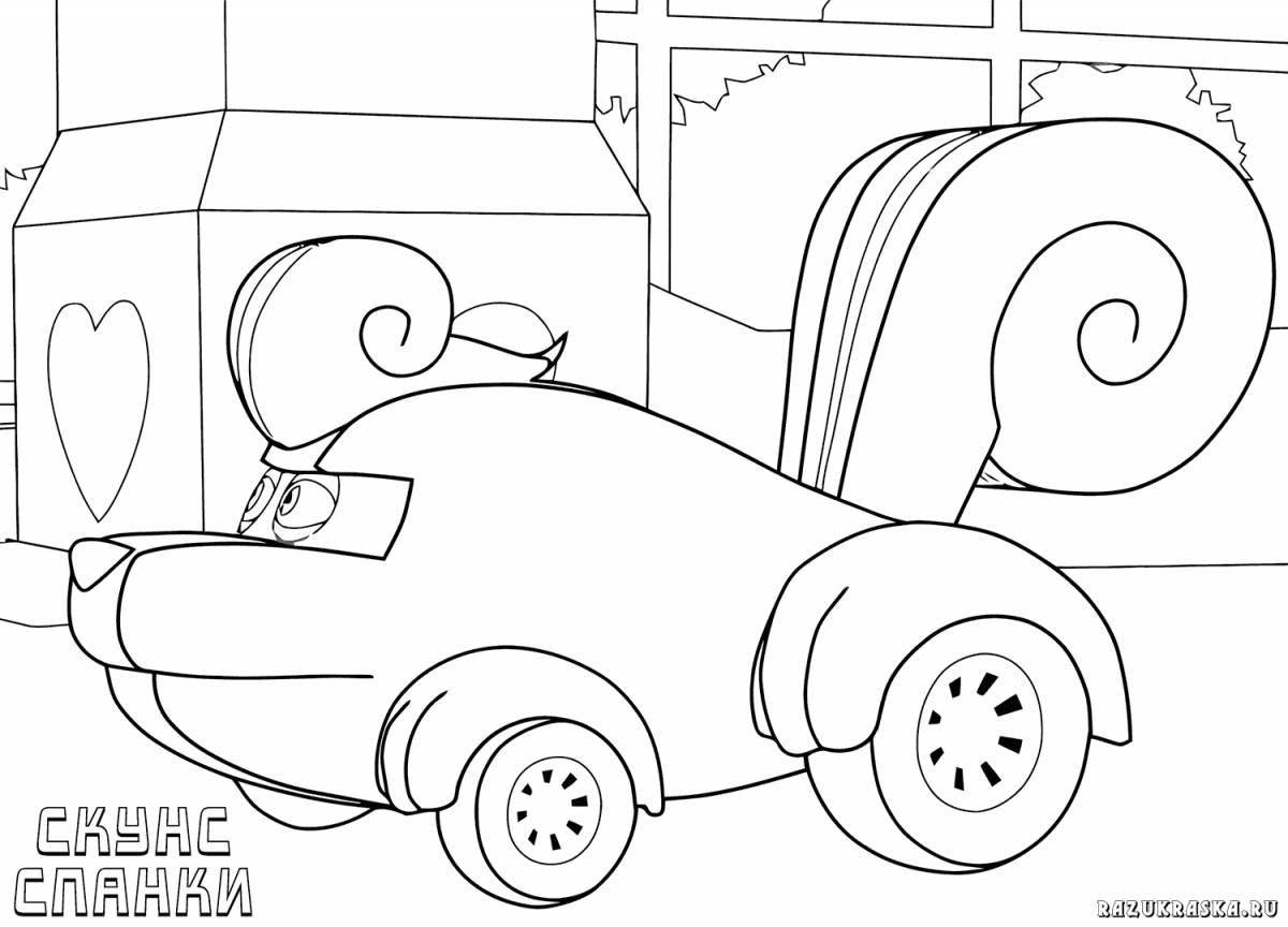 Coloring book incredible cars for boys
