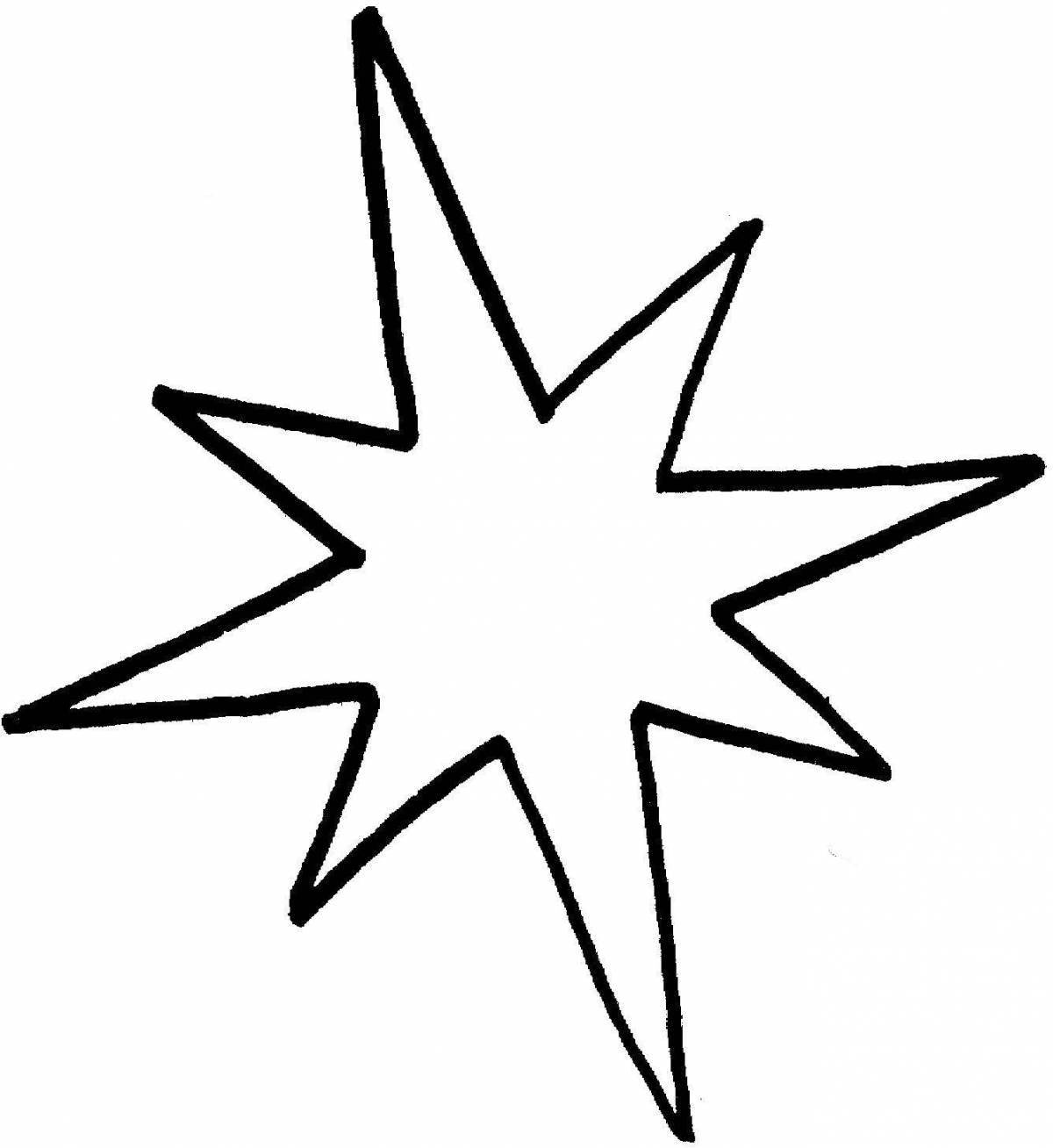 Fancy star of Bethlehem coloring pages for kids