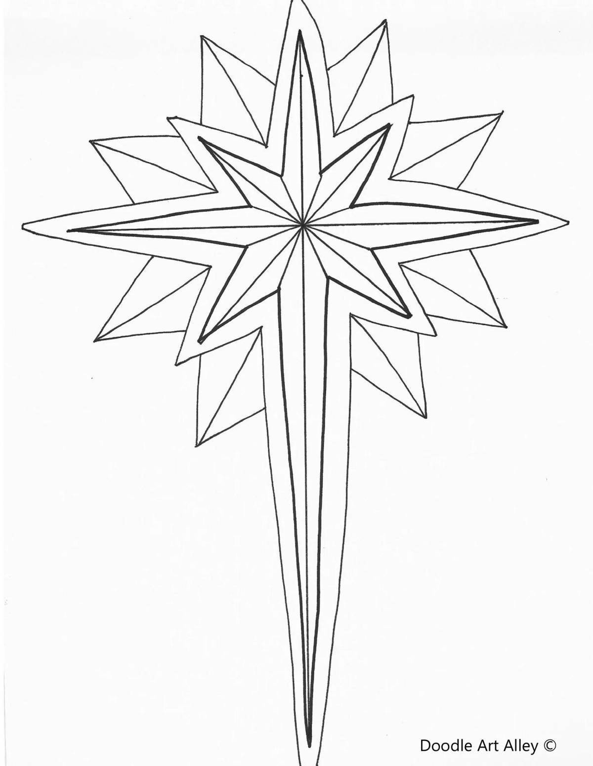 Living star of bethlehem coloring pages for kids