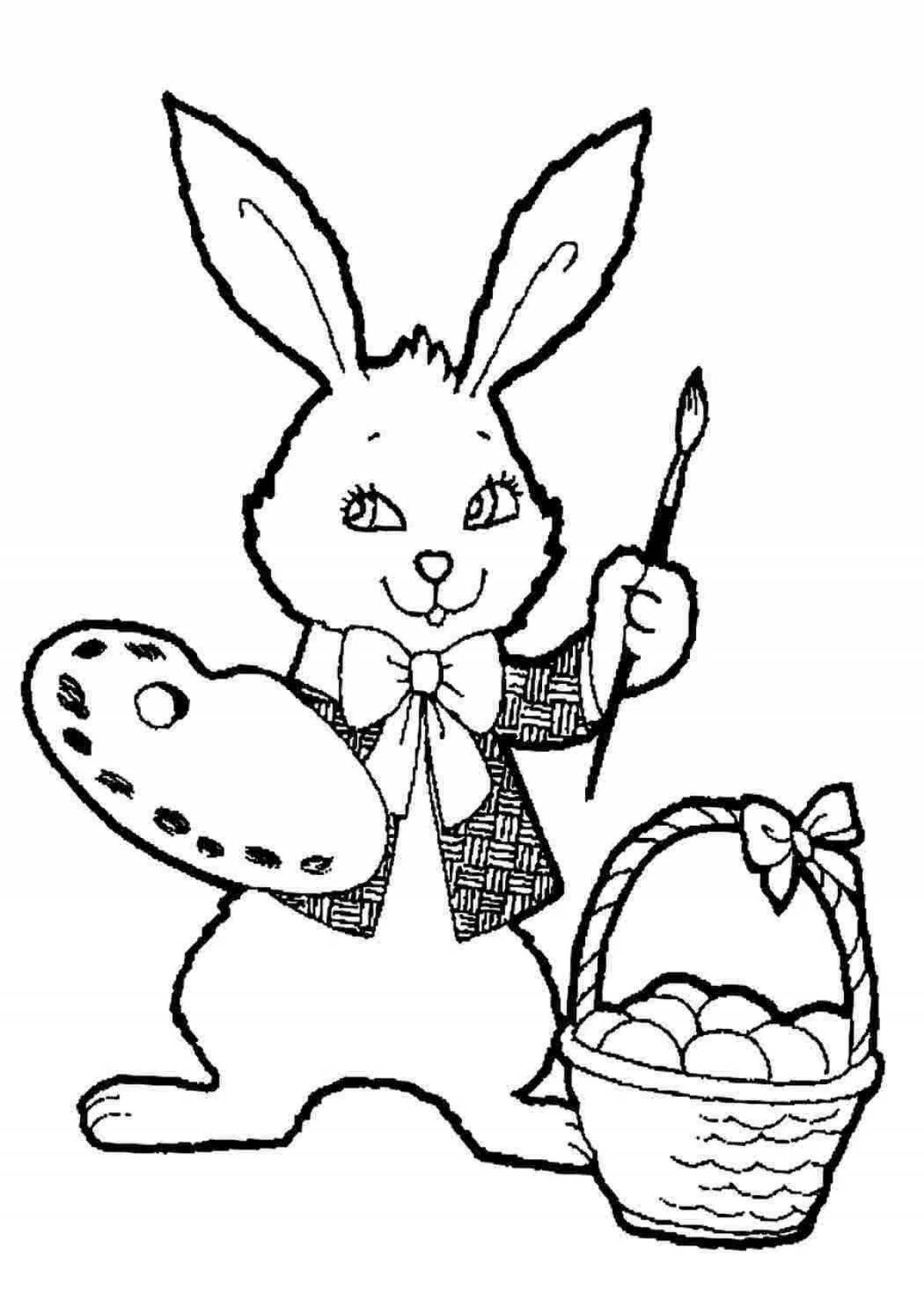 Adorable bunny drawing for kids