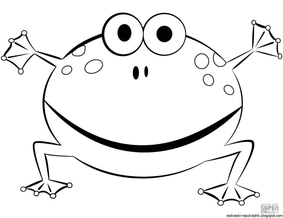 Увлекательный рисунок лягушки для детей