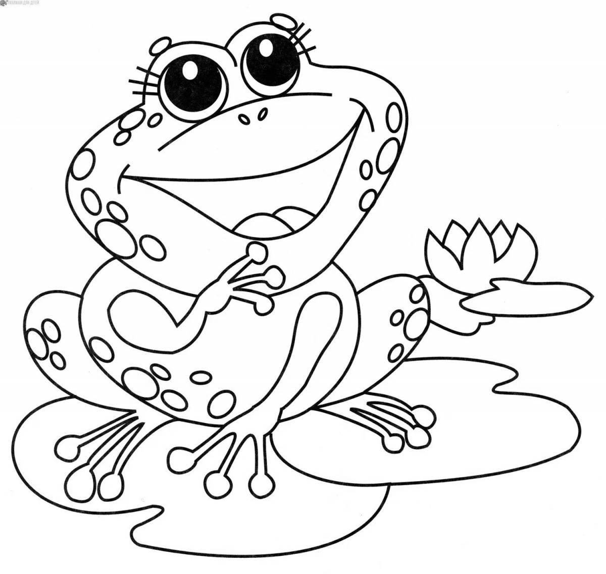 Lovely frog drawing for kids