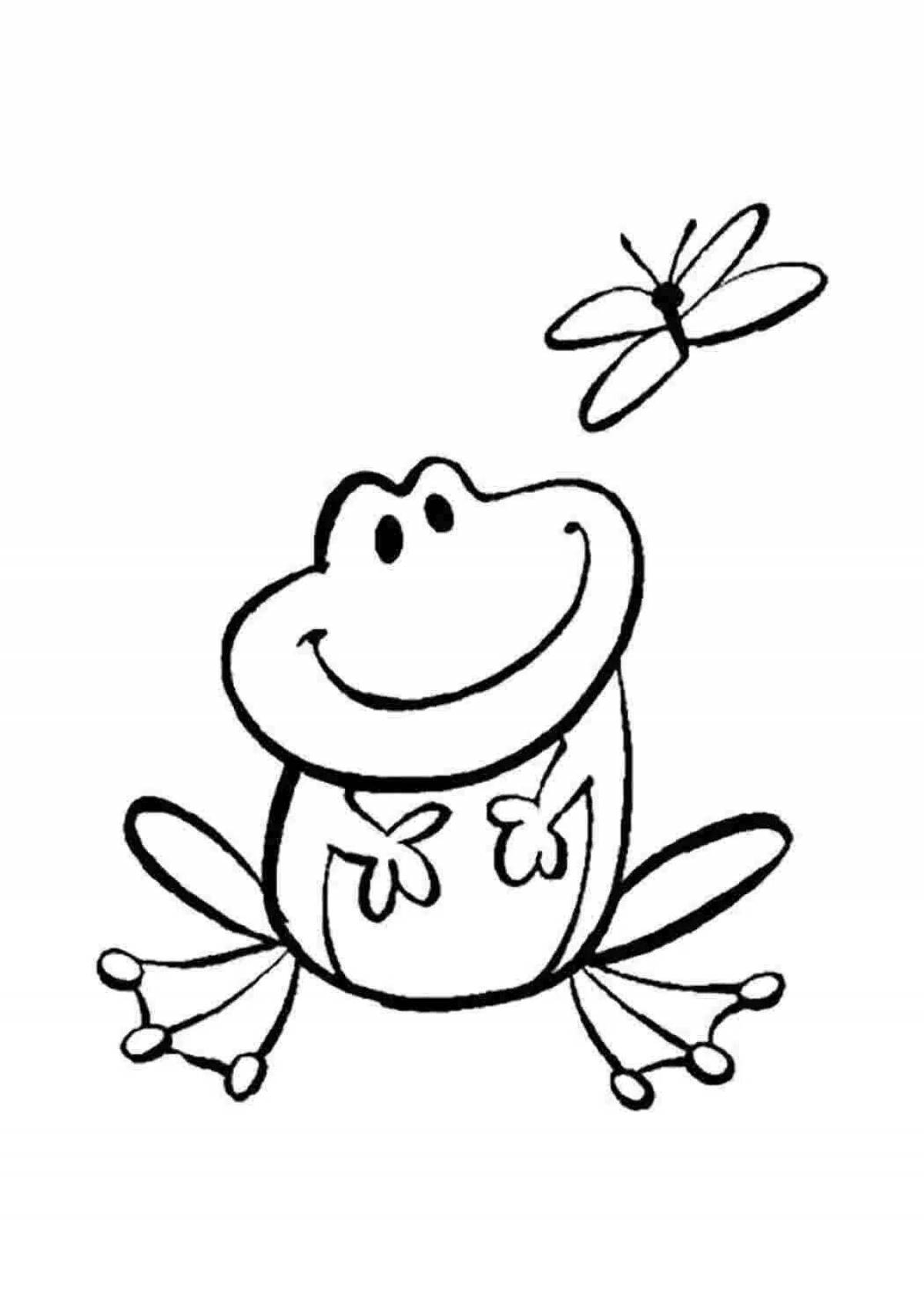 Жирный рисунок лягушки для детей