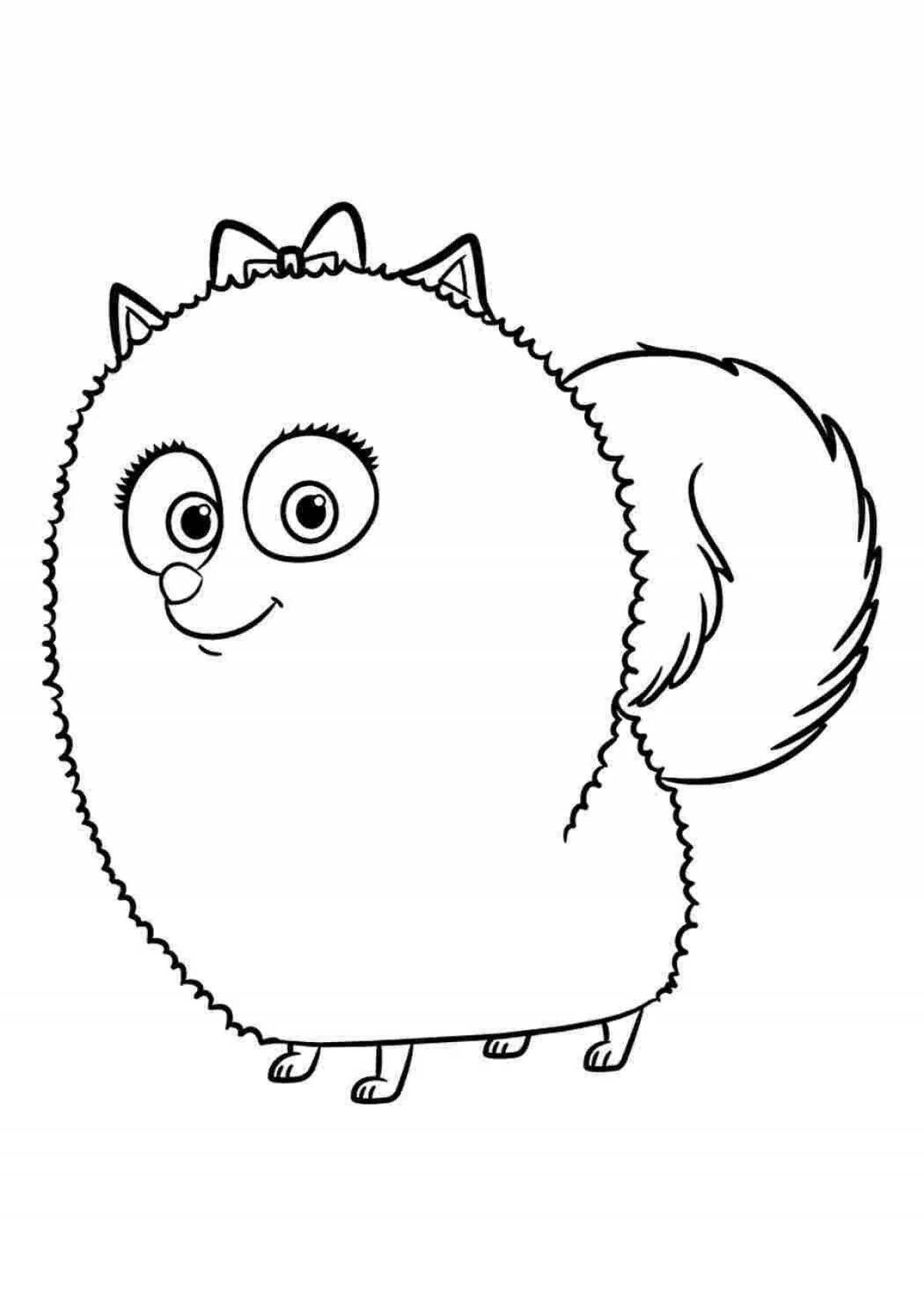 Cute pomeranian coloring book for kids