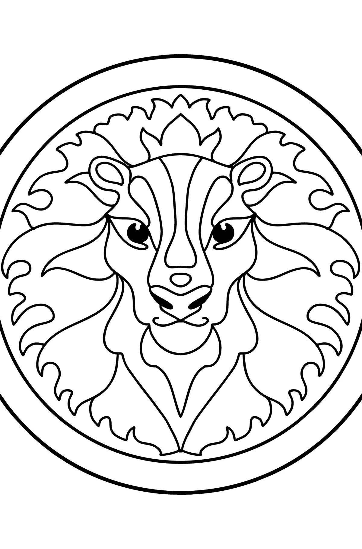 Colorful zodiac signs coloring pages for kids to color