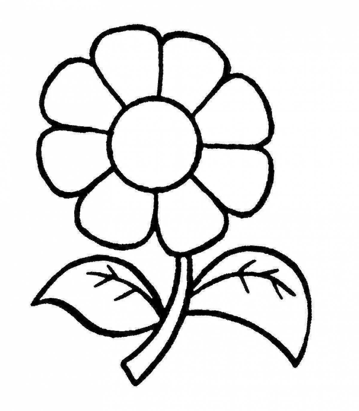 Playful baby daisies coloring page