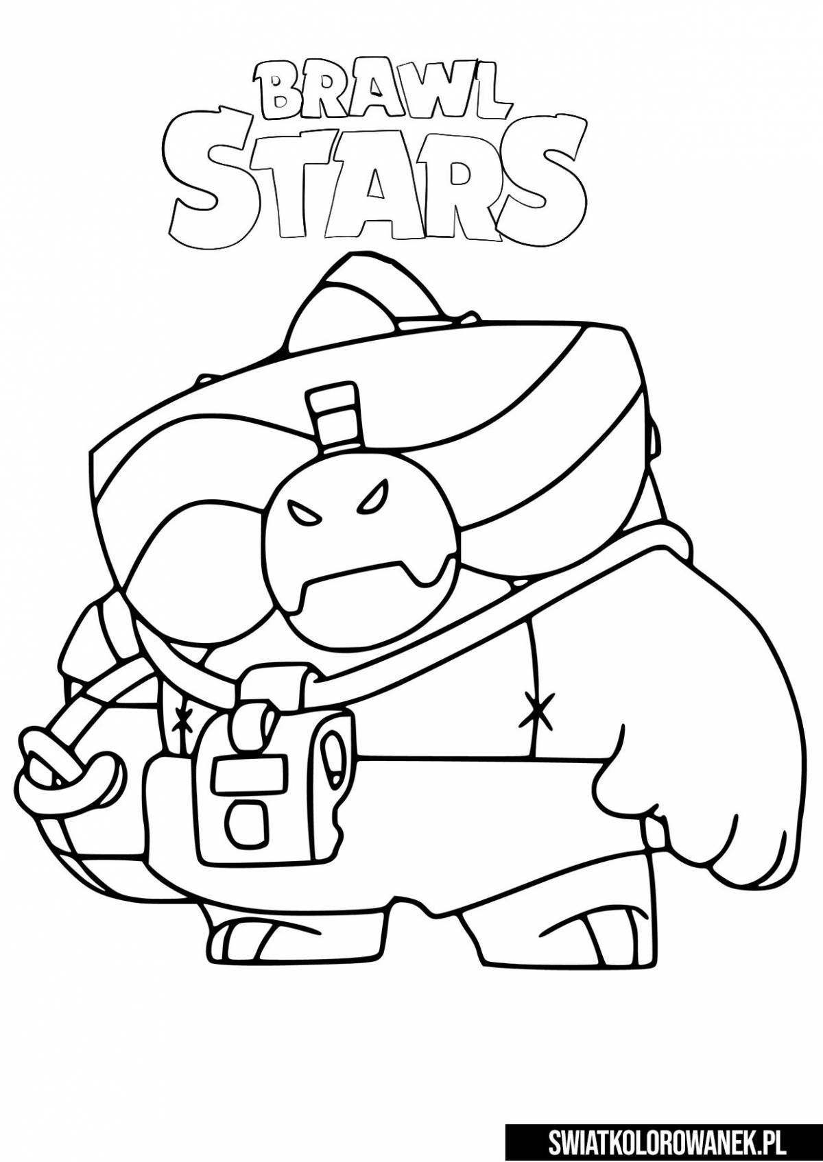 Colorful bravo stars coloring page