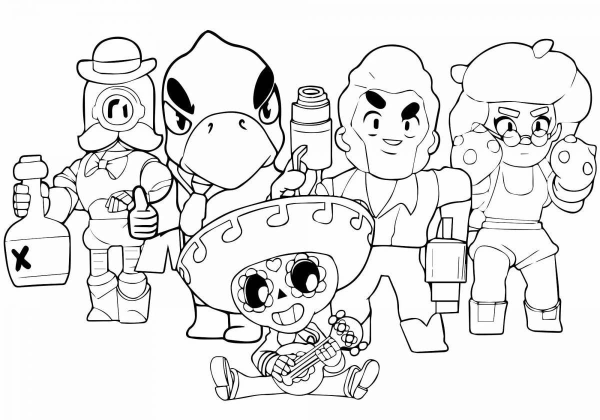 Glorious bravo stars coloring page