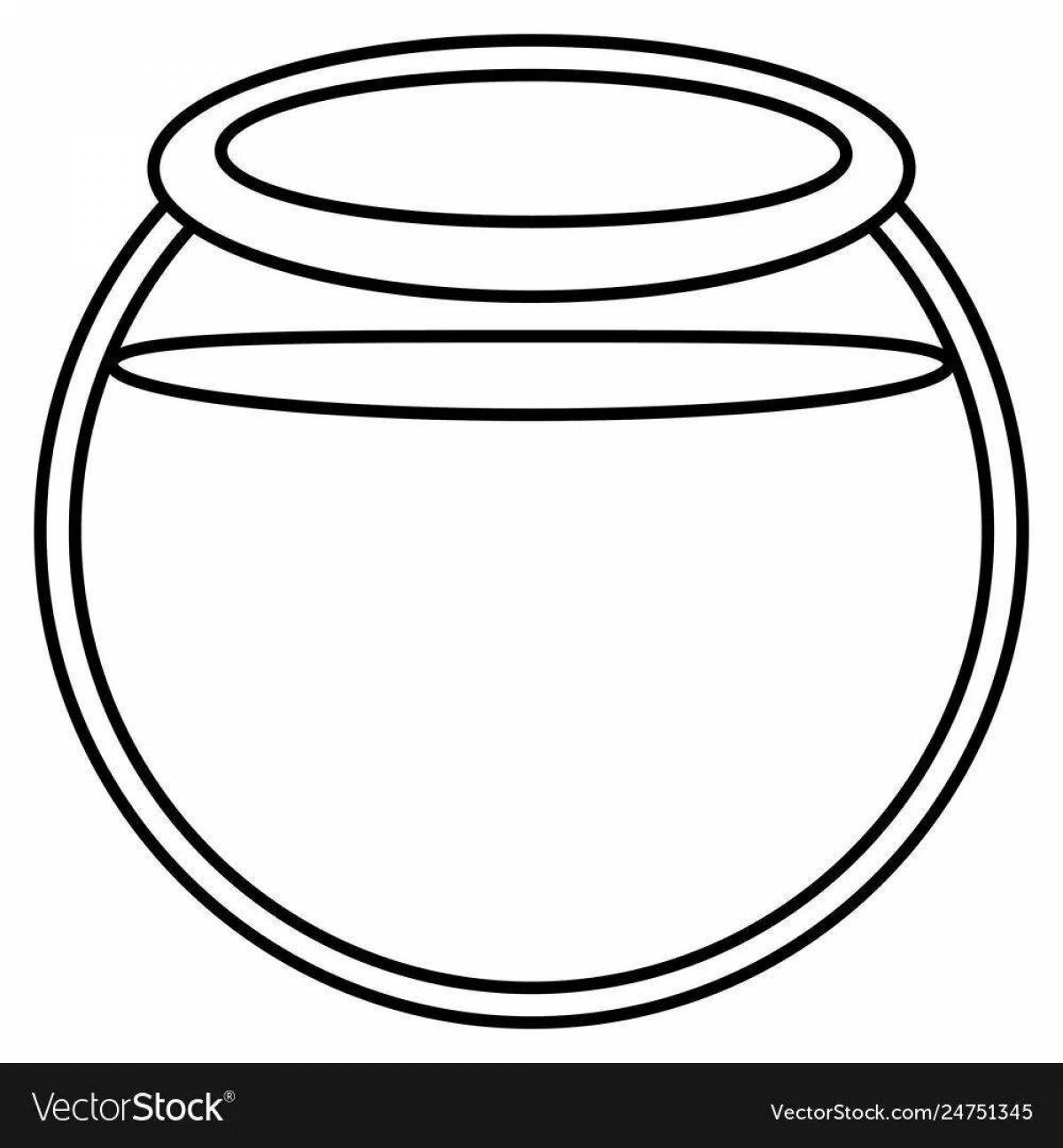 Coloring pages empty aquarium for kids