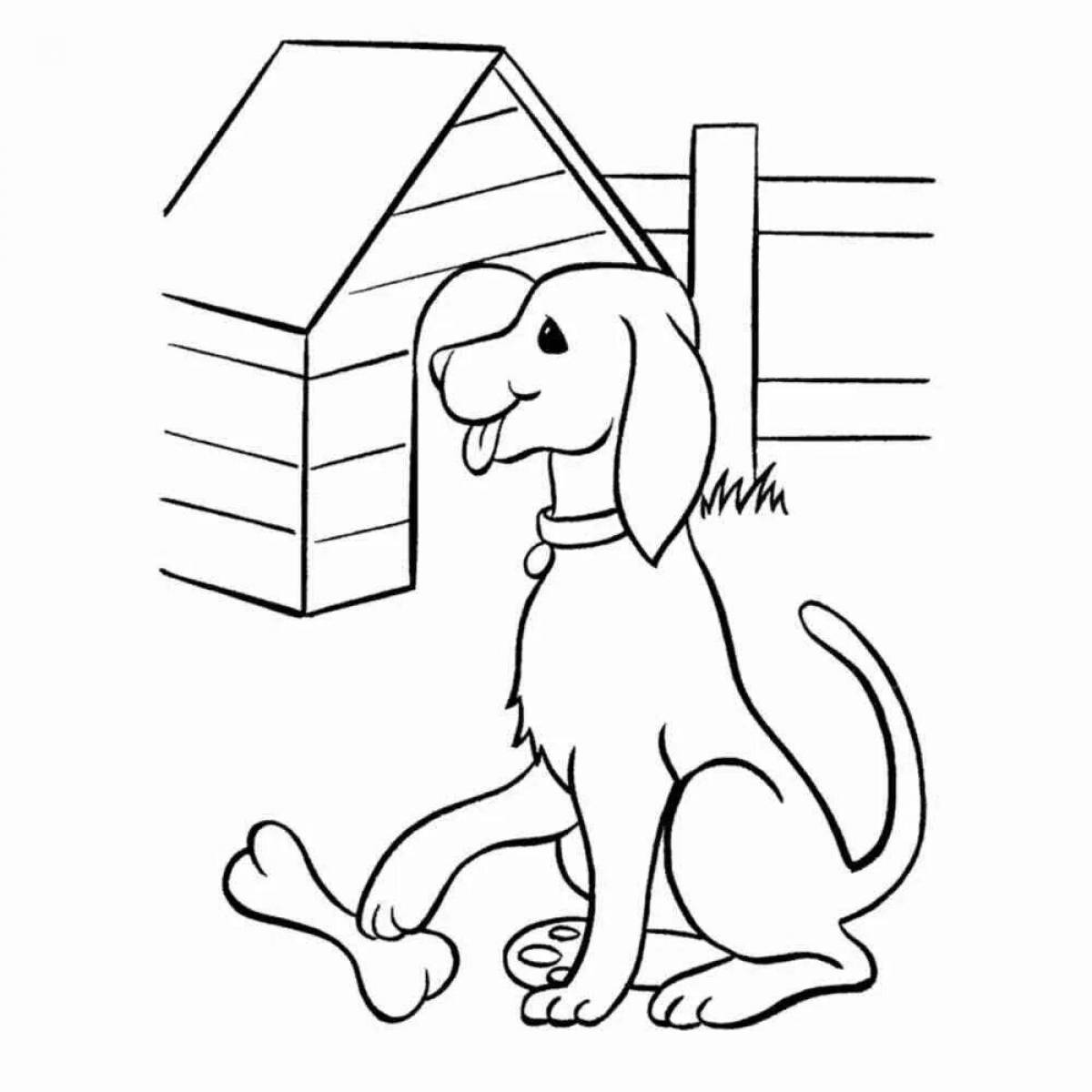 Loving pet coloring pages for kids