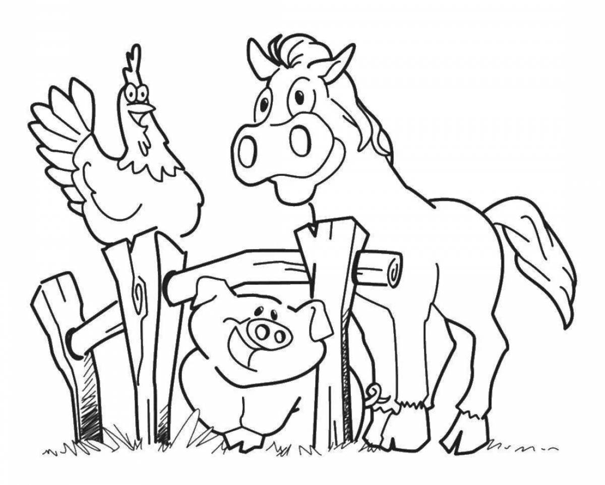 Fun coloring pages for pets for kids