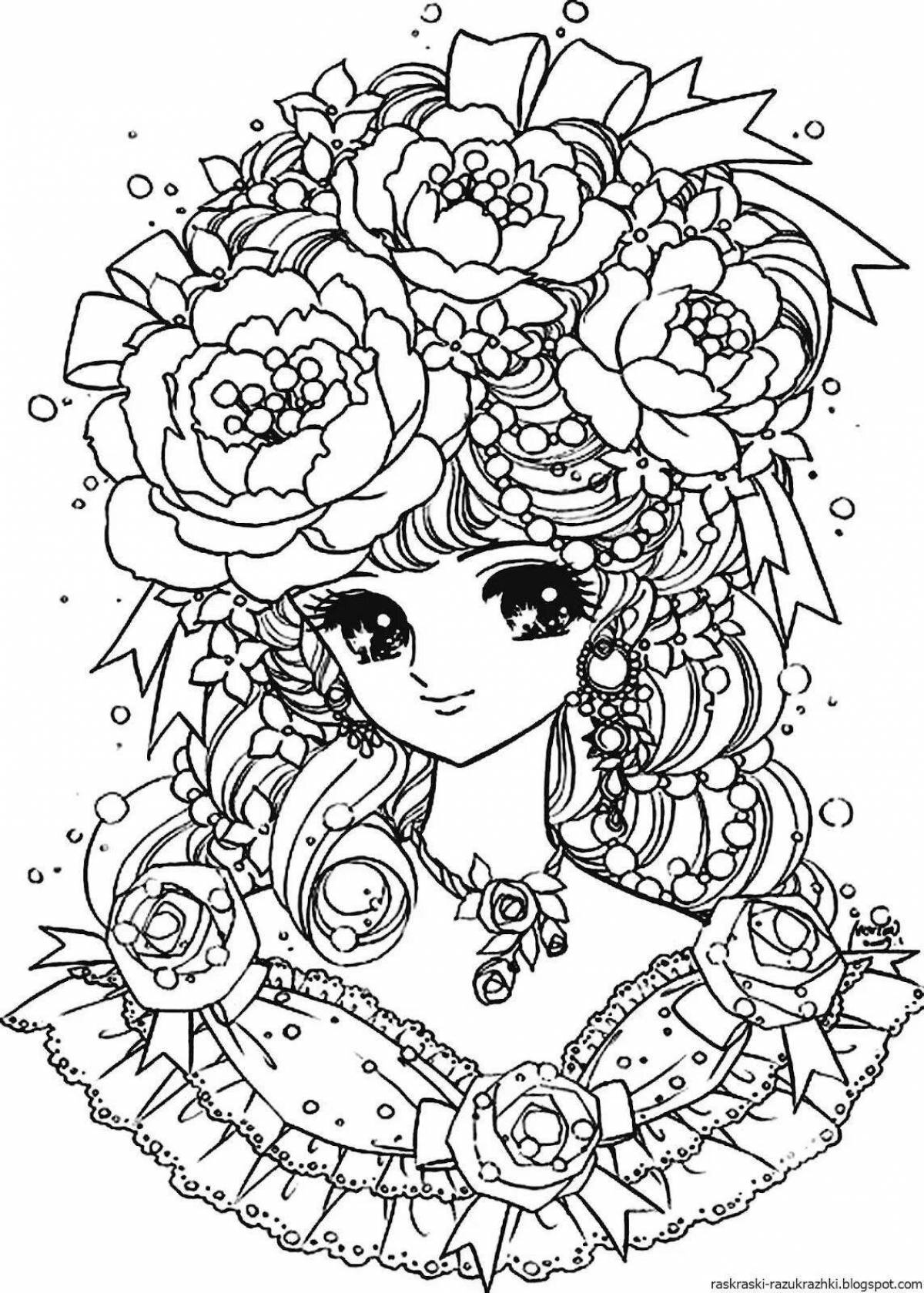 Detailed coloring very difficult for girls
