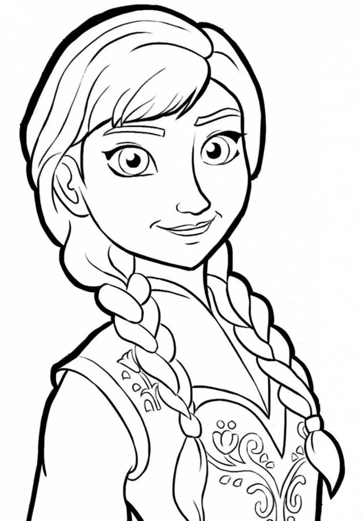 Anna's radiant coloring for children