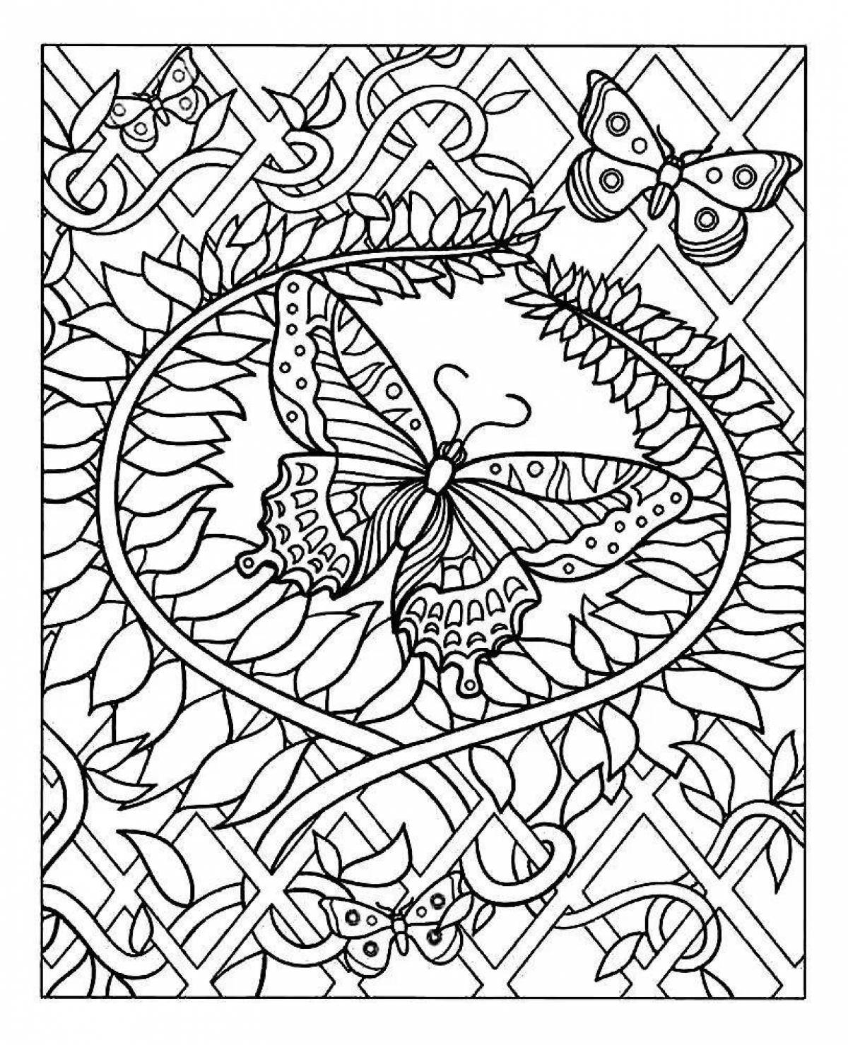 Colourful coloring art therapy for teenagers