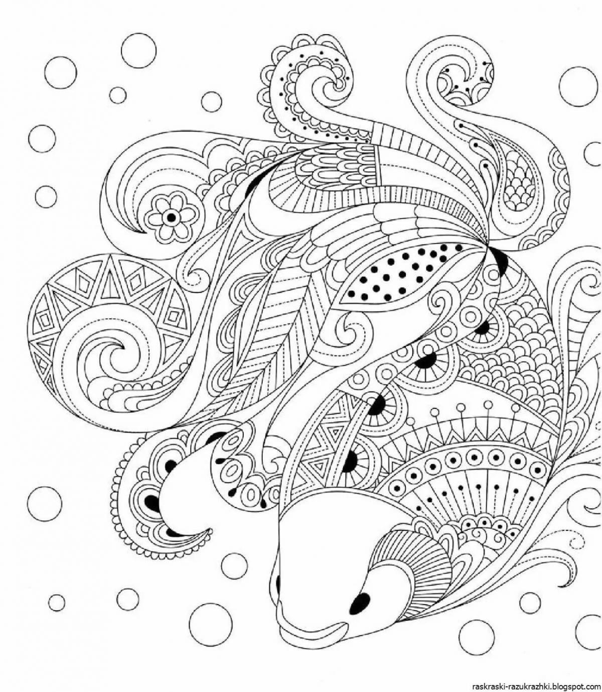 Coloring art therapy for struggling children
