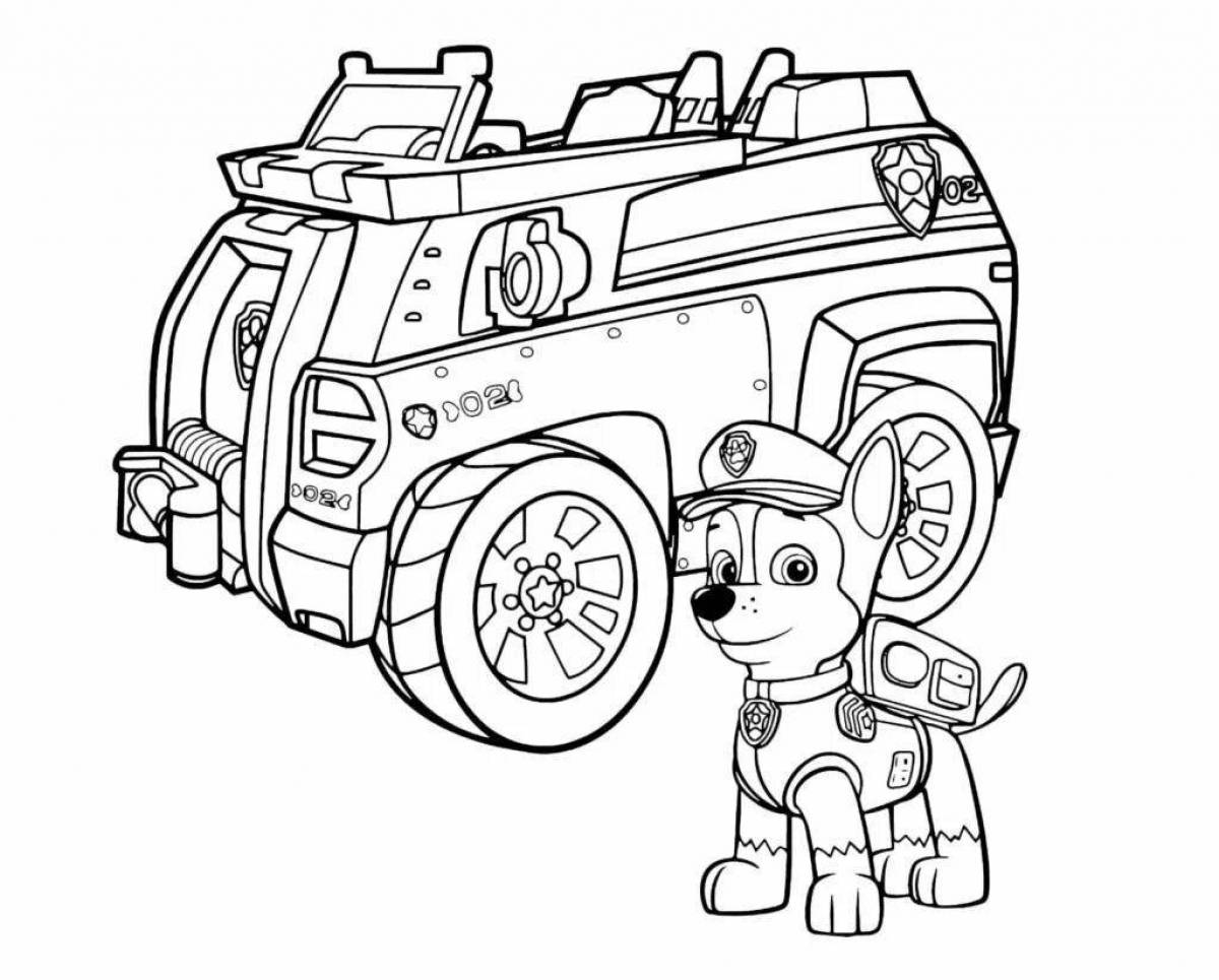 Coloring page cute racer for kids