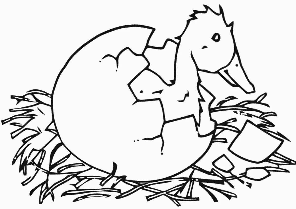 Funny ugly duckling coloring book for kids