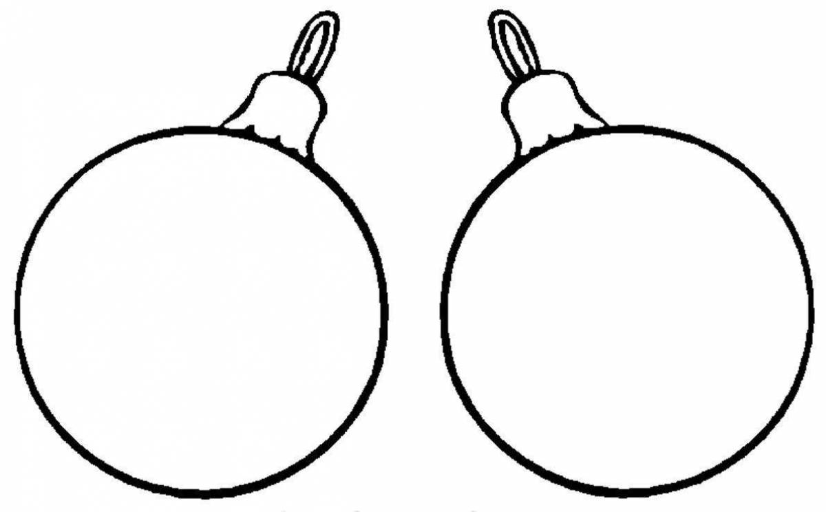 Photo Christmas ball bright coloring for kids