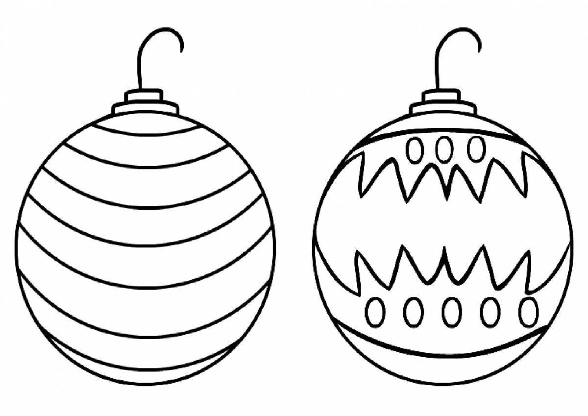 Glitter Christmas ball coloring book for kids
