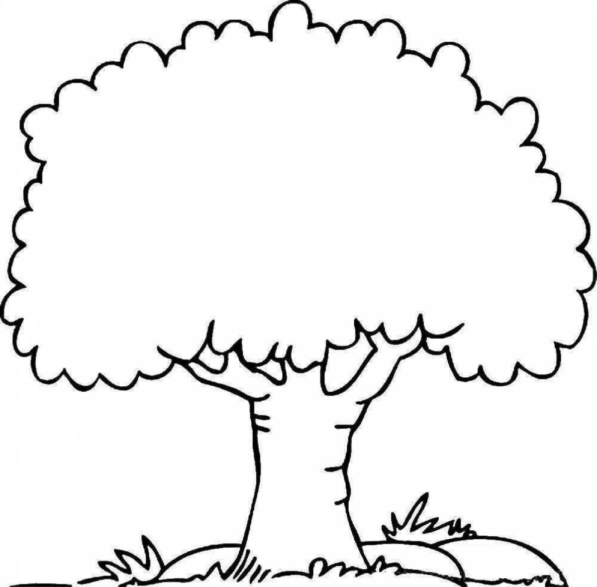 Очаровательный рисунок дерева для детей