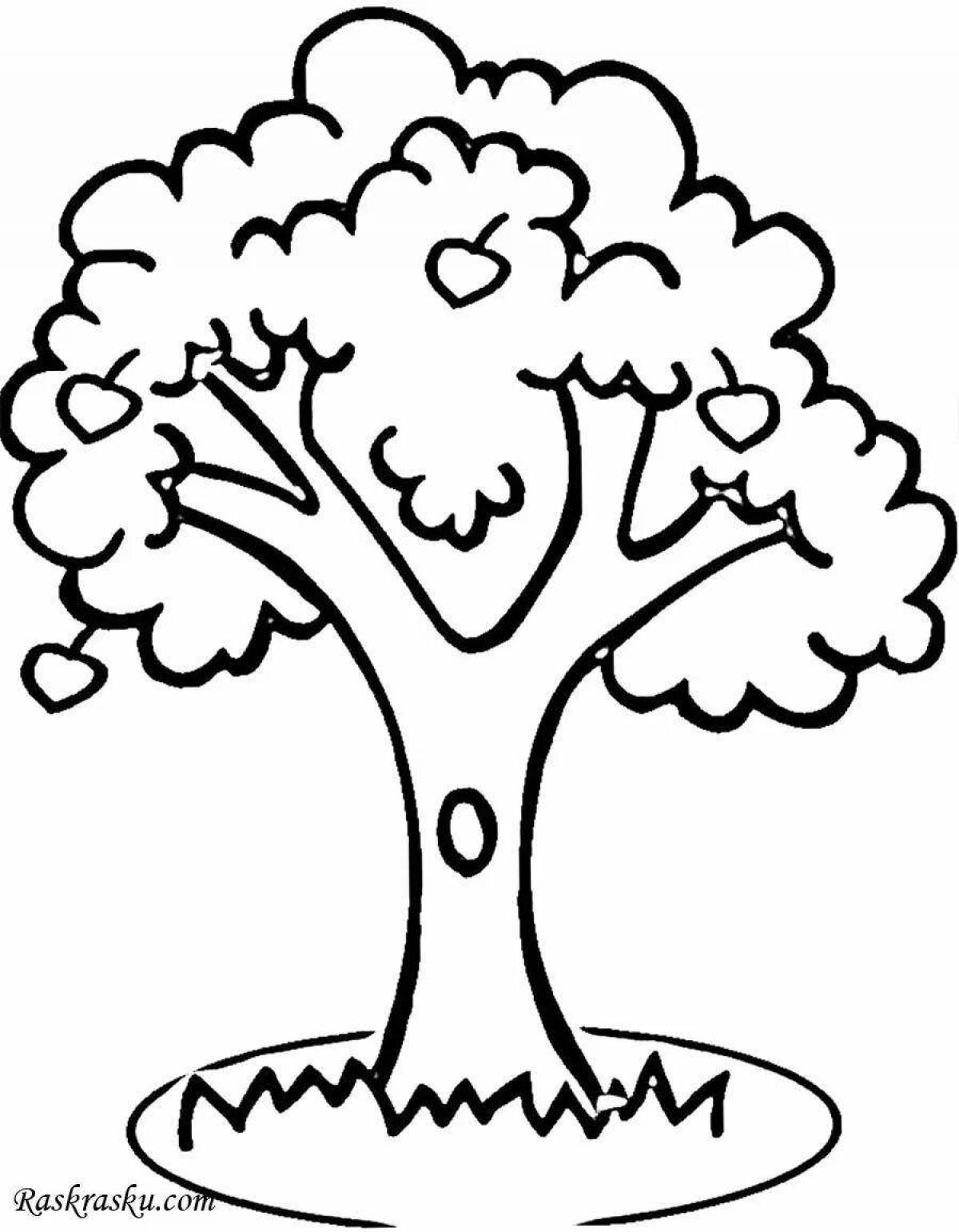 Playful tree drawing for kids