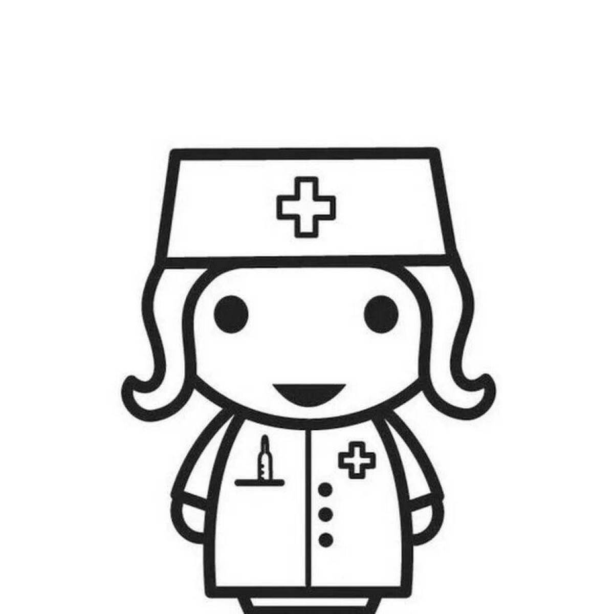 Impressive military nurse coloring pages for kids