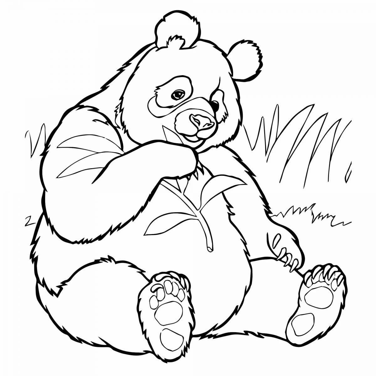Dazzling panda coloring pages for kids