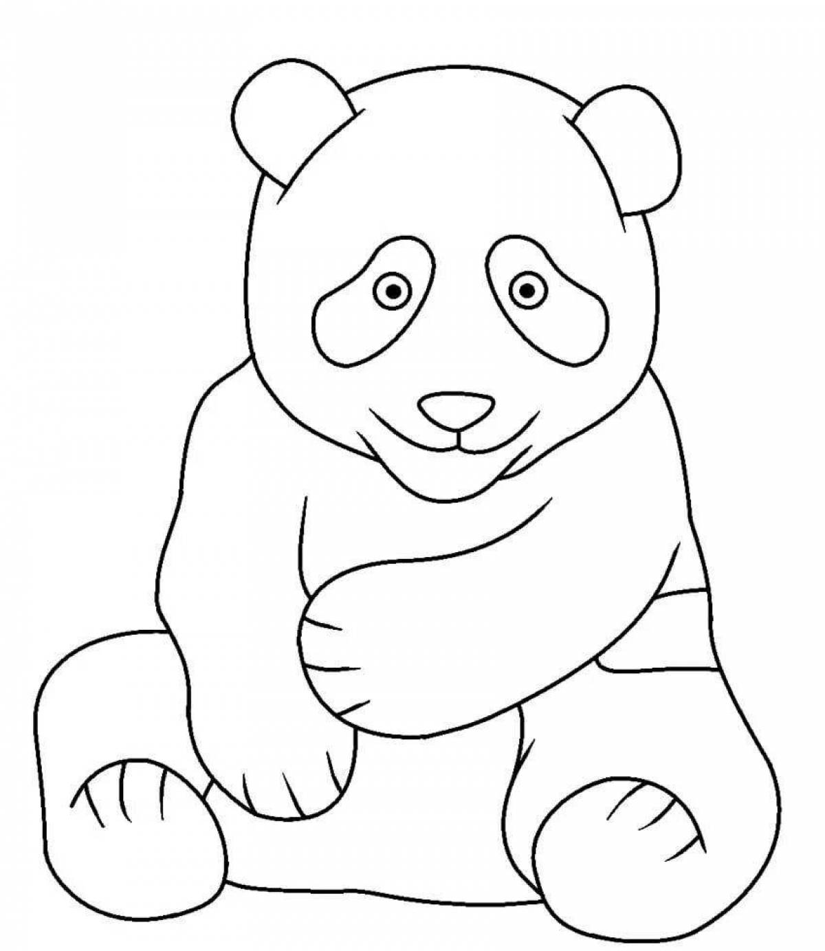 Волнующий рисунок панды для детей