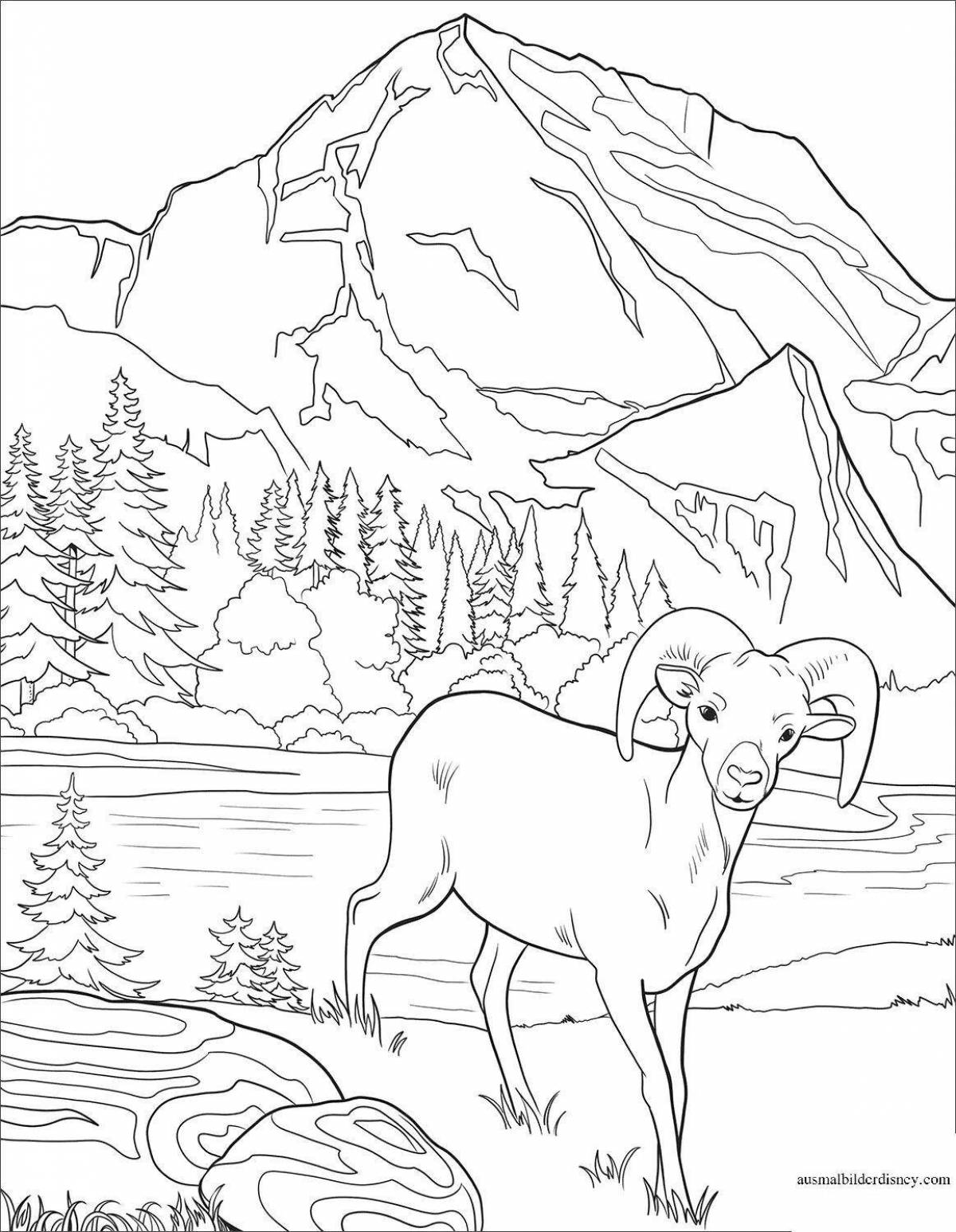 Kazakhstan's radiant nature coloring pages for children