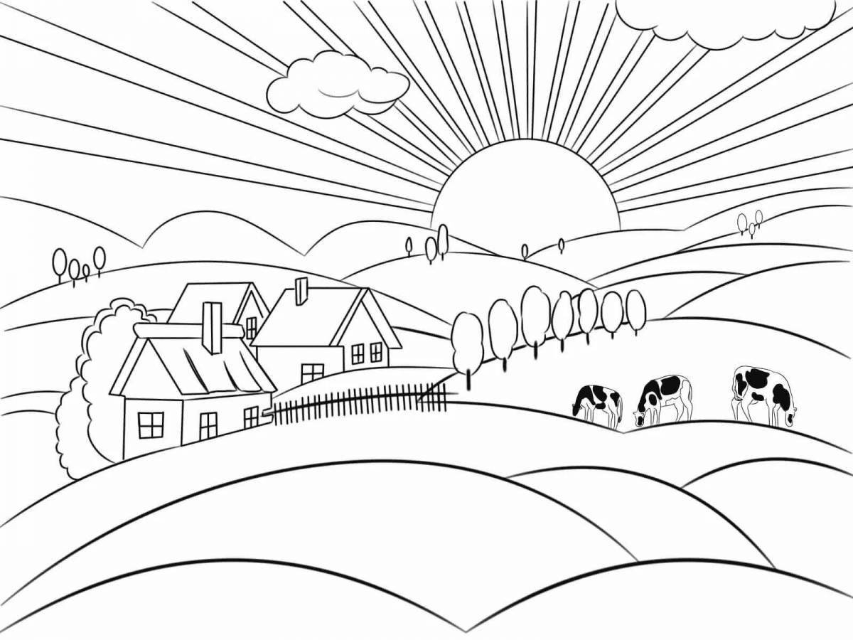 The alluring nature of Kazakhstan coloring pages for children