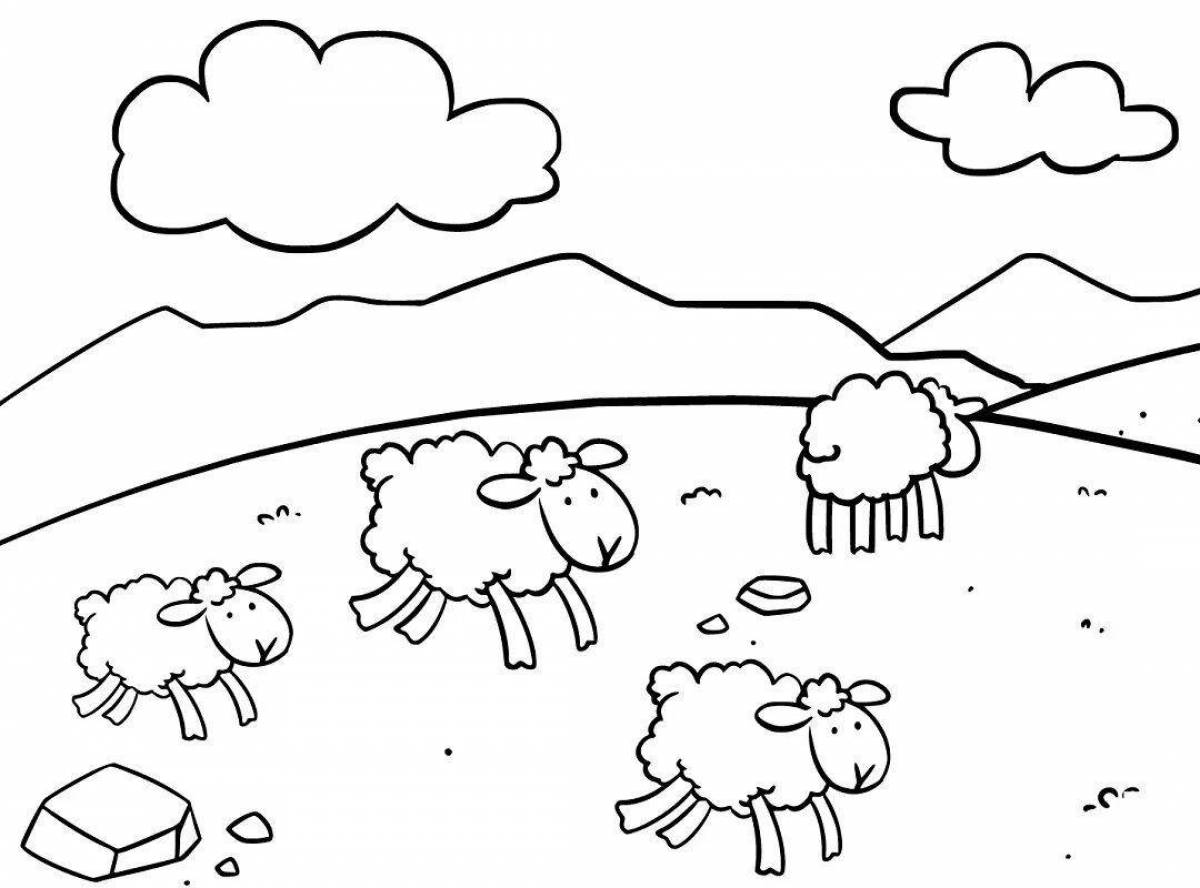 Kazakhstan's charming nature coloring pages for kids