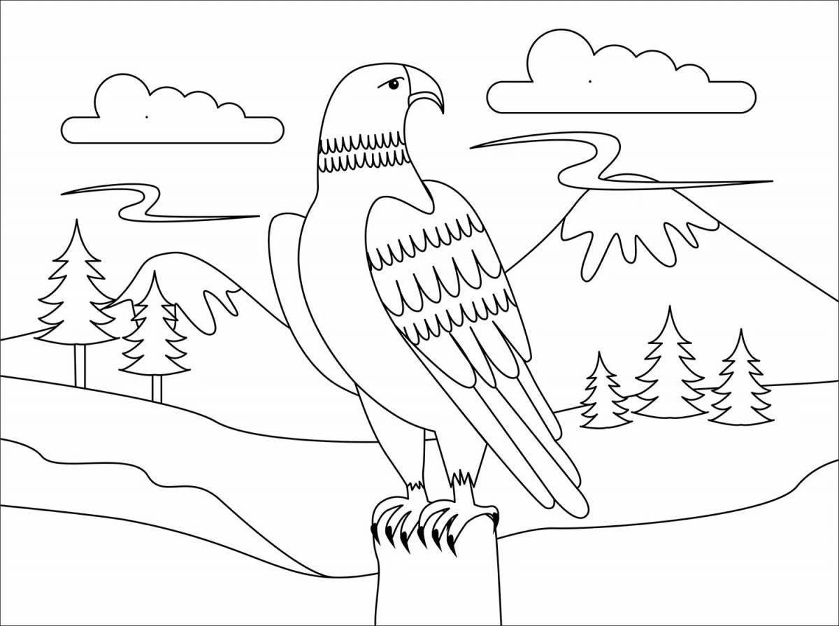 Amazing nature of Kazakhstan coloring pages for children
