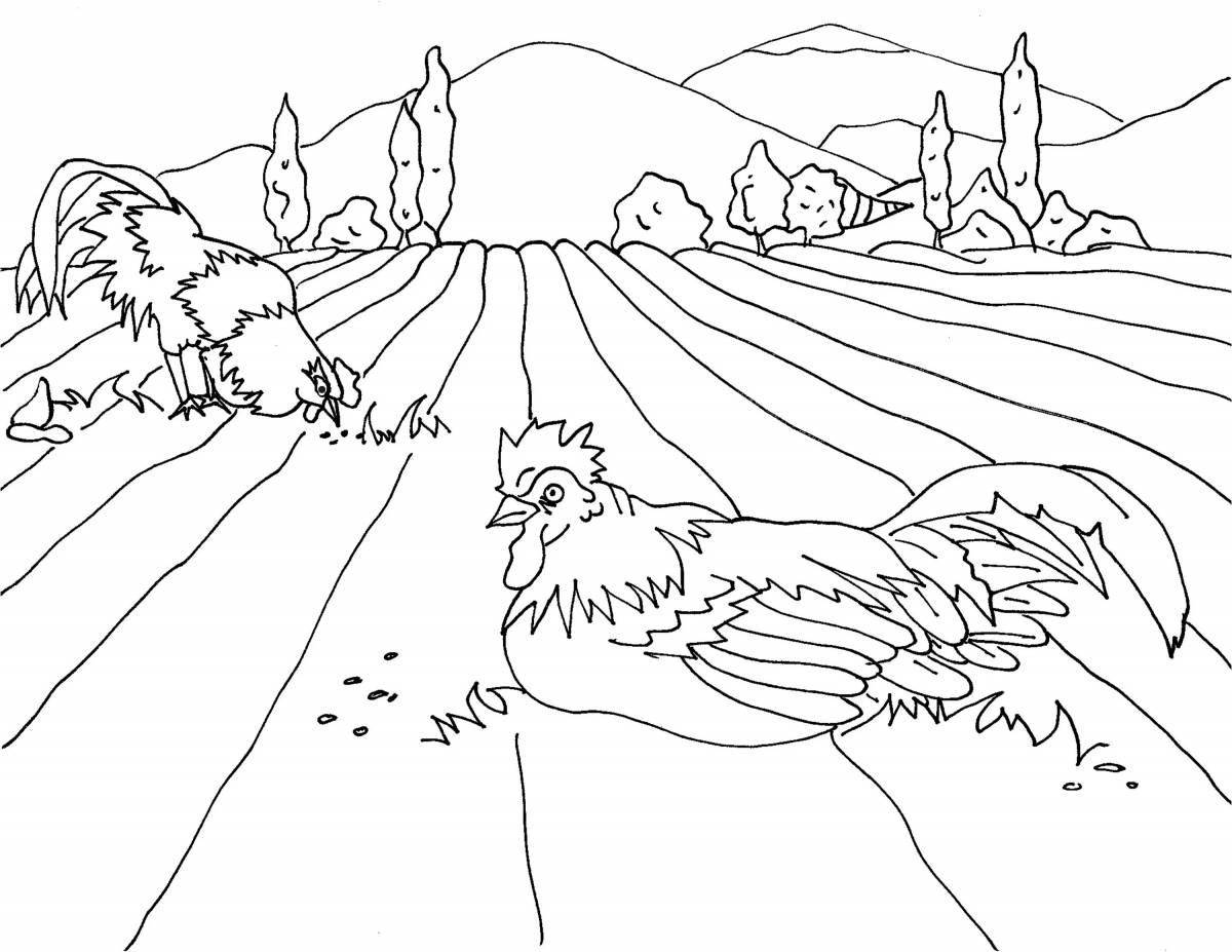 Great nature of kazakhstan coloring pages for children