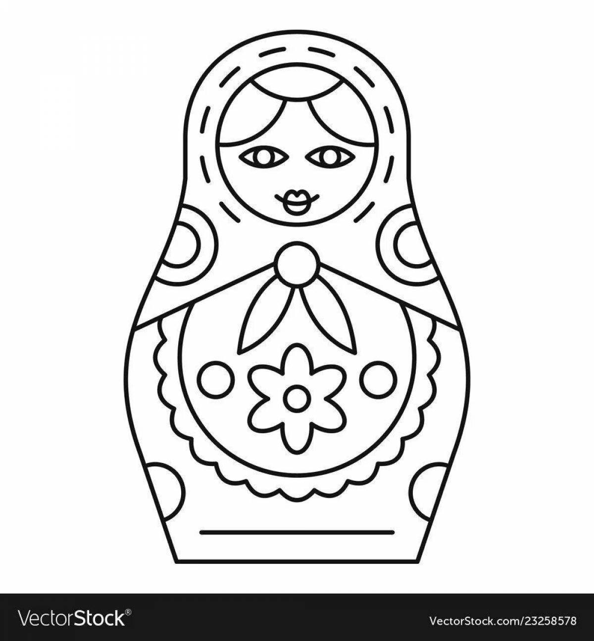 Merry matryoshka coloring book for kids