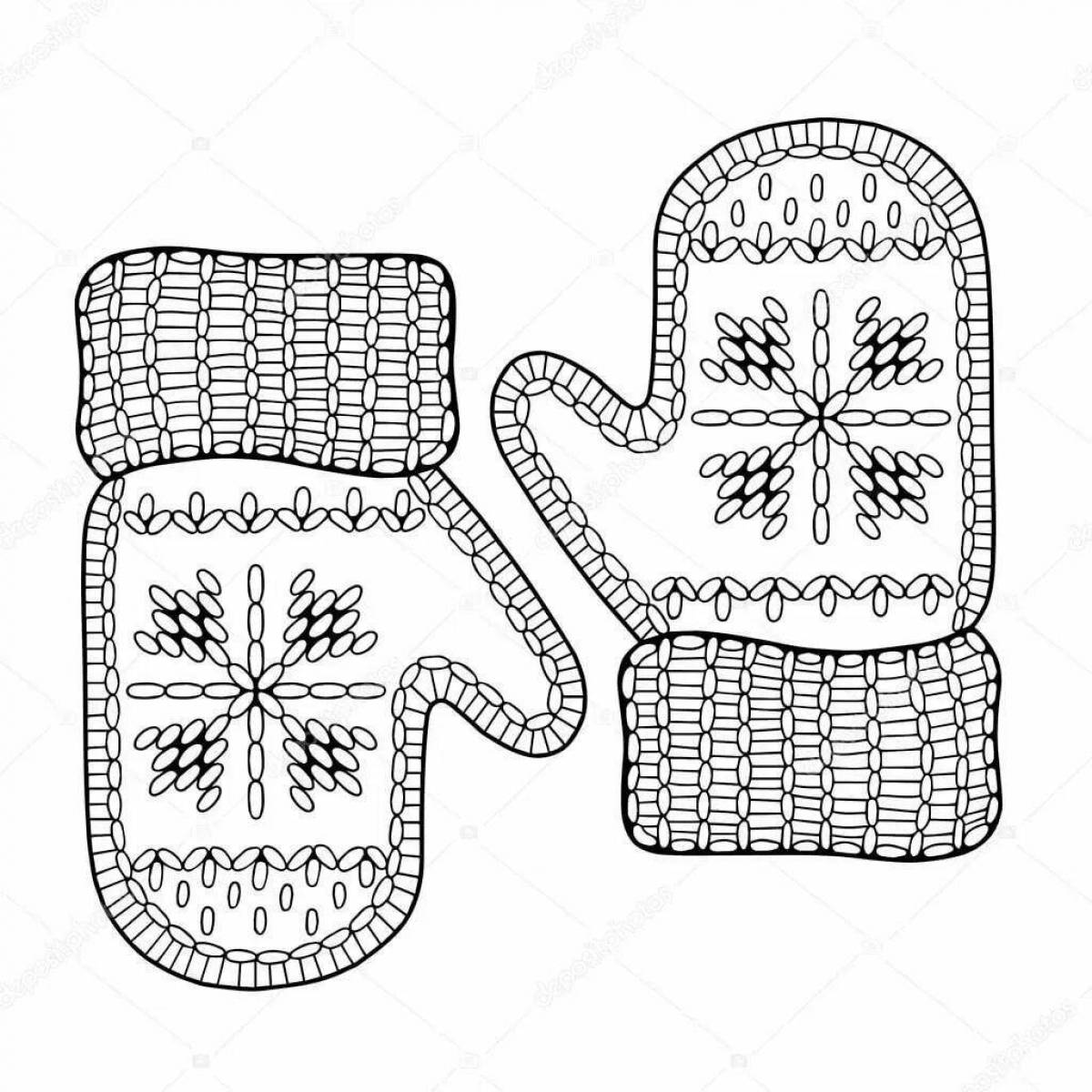 Patterned mittens for kids #5