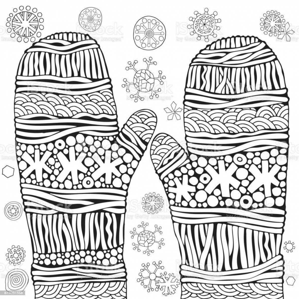 Patterned mittens for kids #7