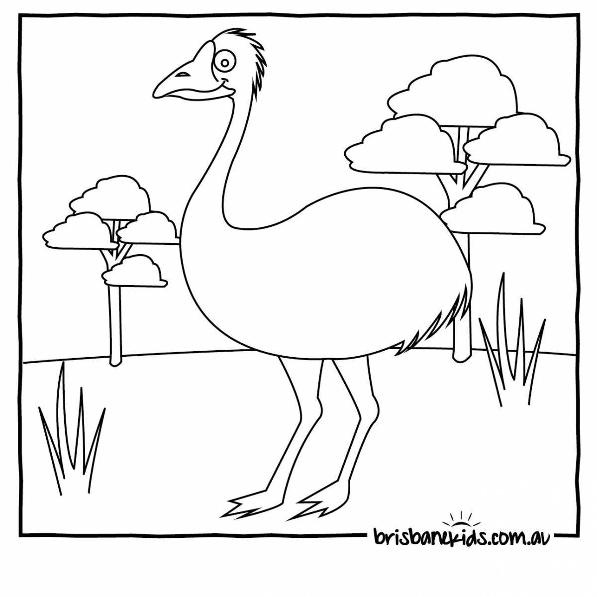 Australian animal coloring page for kids