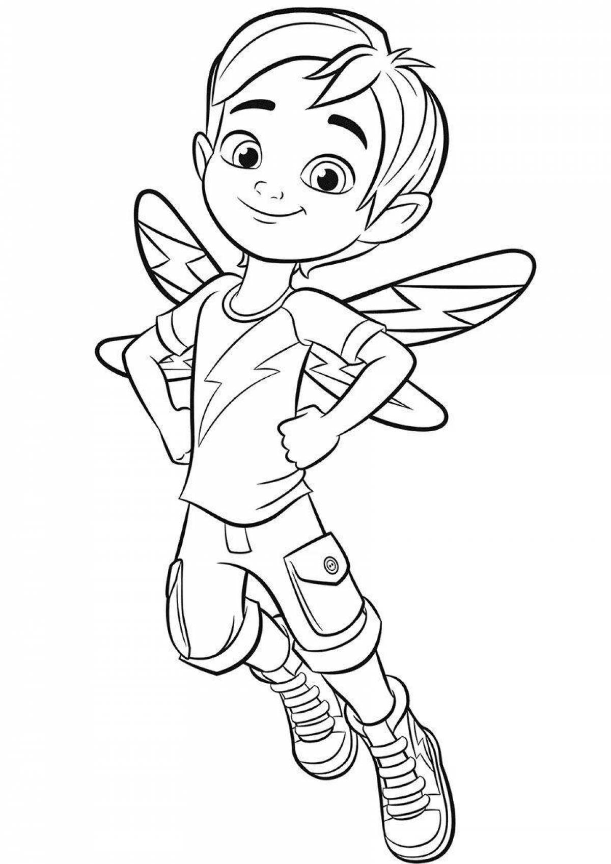 Adorable fairy coloring book for kids