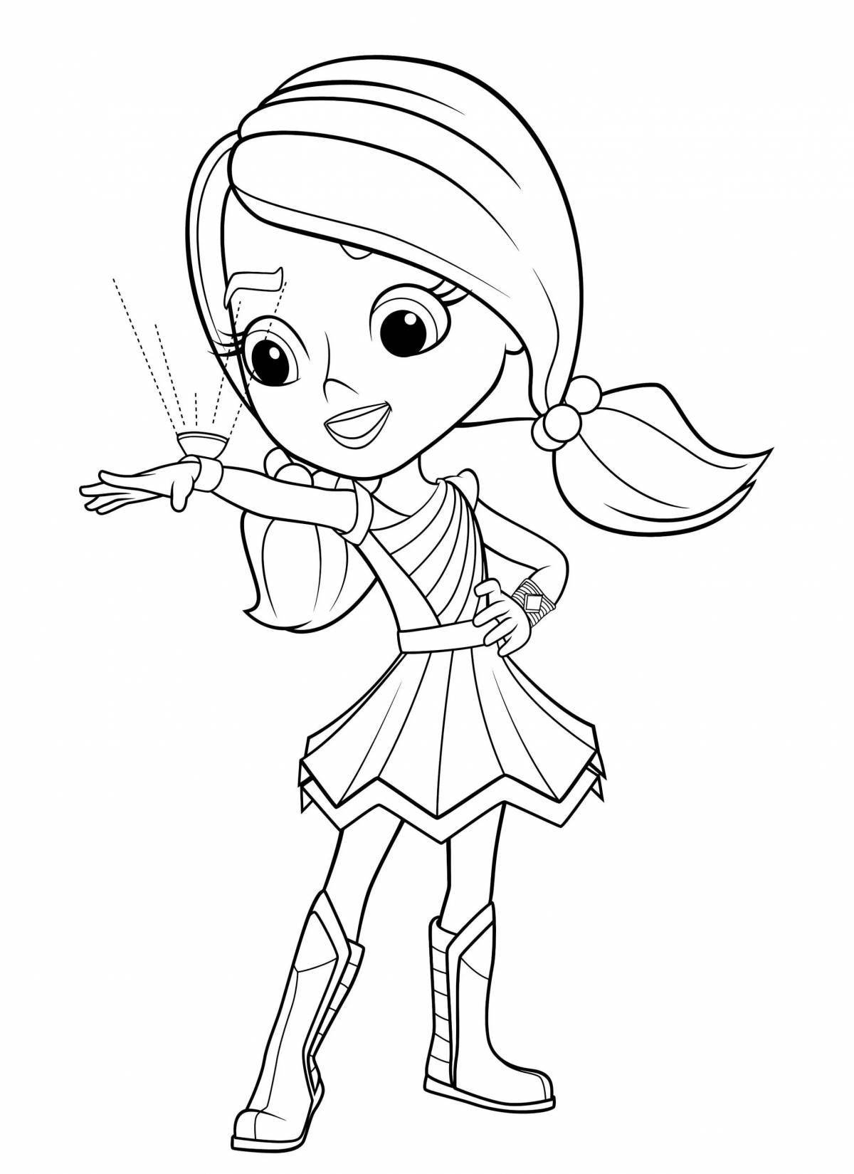 Fairy glitter coloring pages for kids