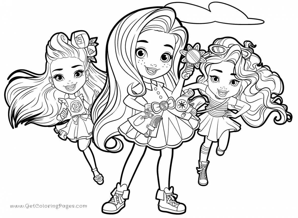 Sparkling fairy coloring pages for kids