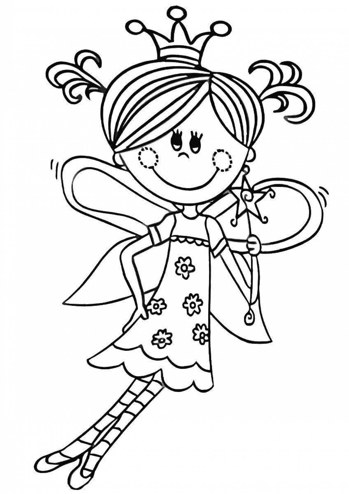 Fairy fairy coloring pages for kids