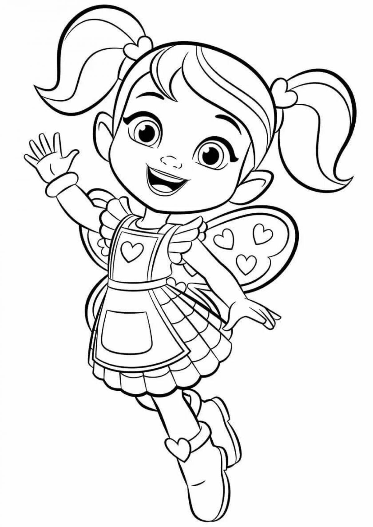 Exotic fairy coloring pages for kids