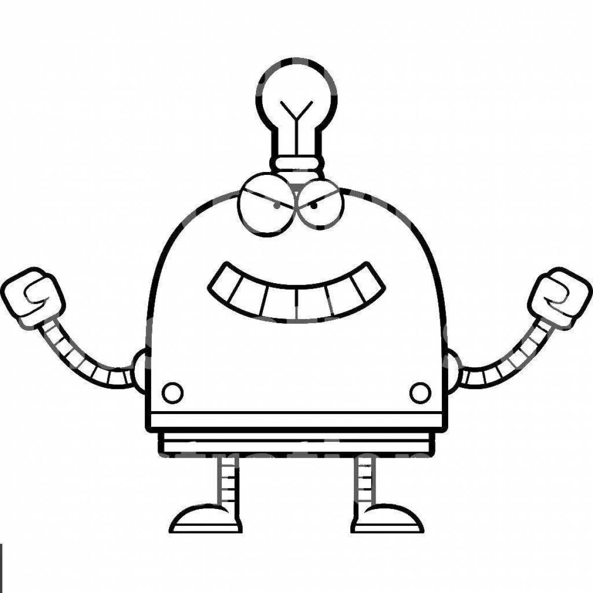 Fun robot vacuum cleaner coloring book for boys