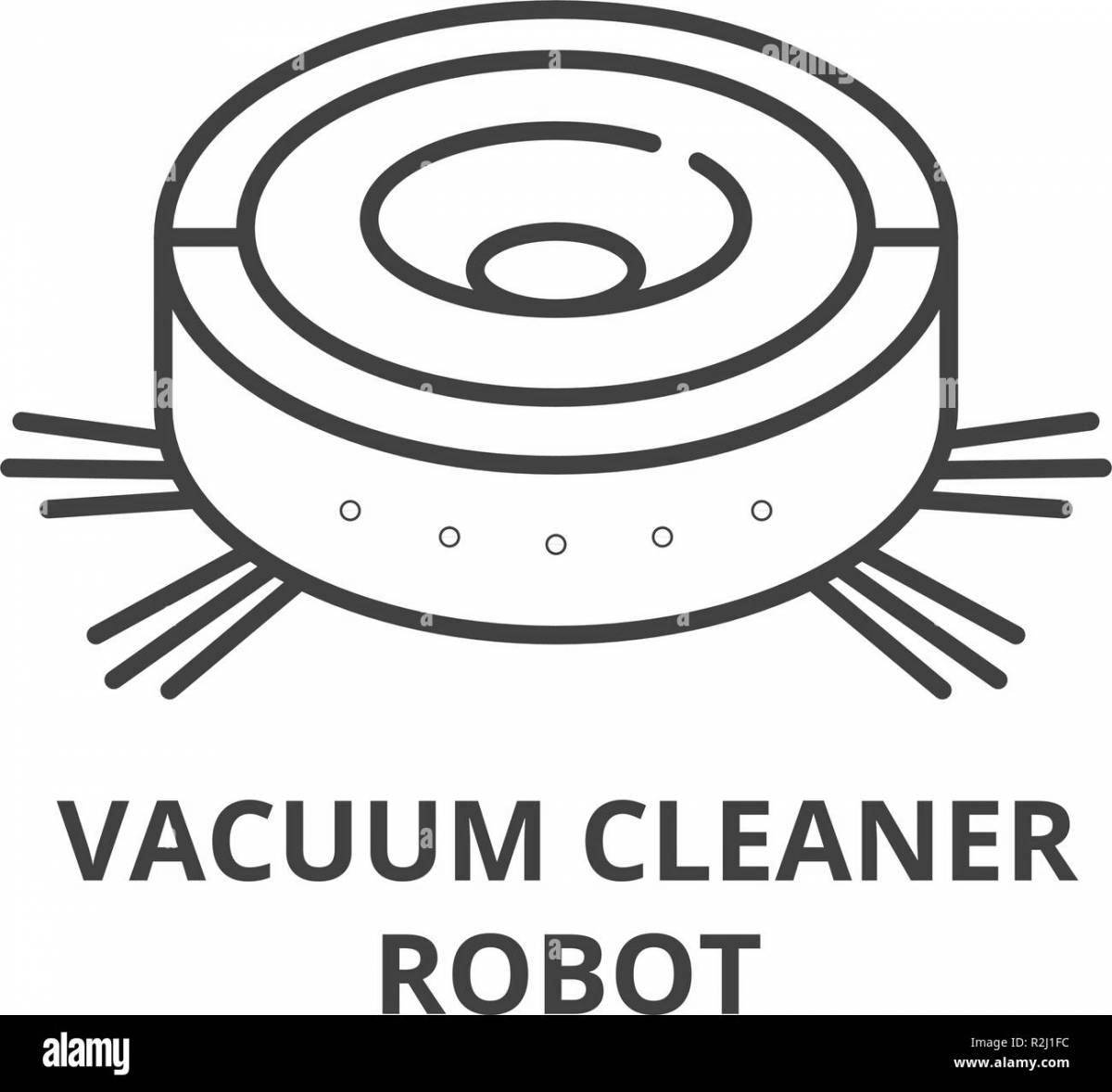 Joyful Robot Vacuum Cleaner Coloring Pages for Boys