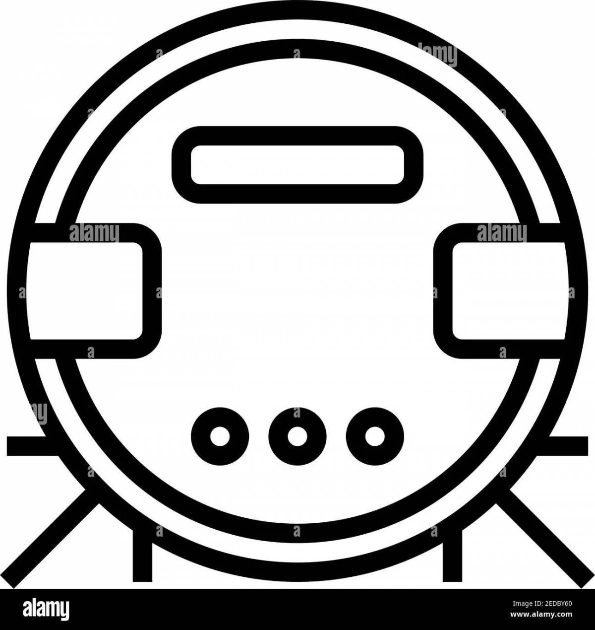 Fabulous Robot Vacuum Cleaner Coloring Page for Boys