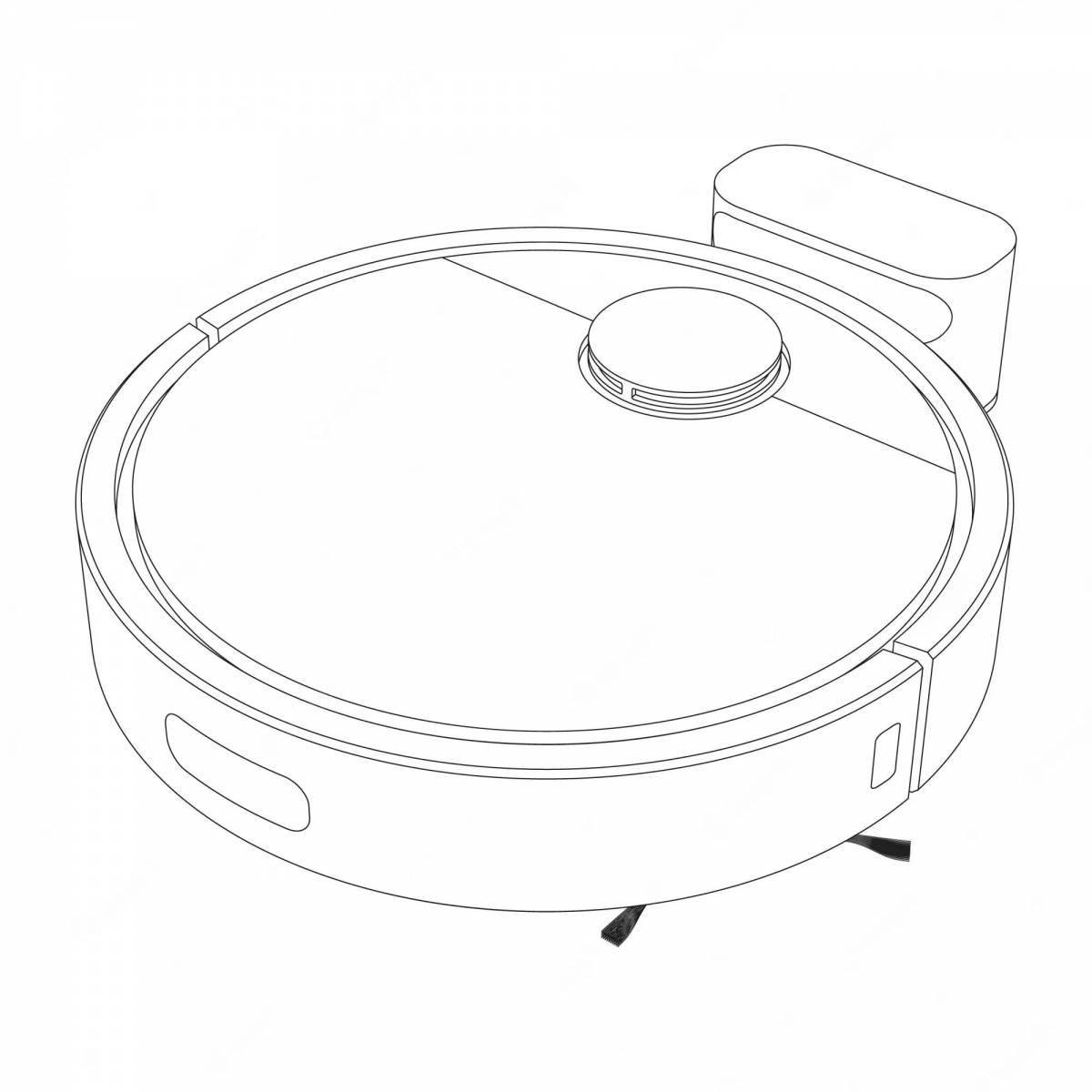 Nice Robot Vacuum Cleaner Coloring Pages for Boys