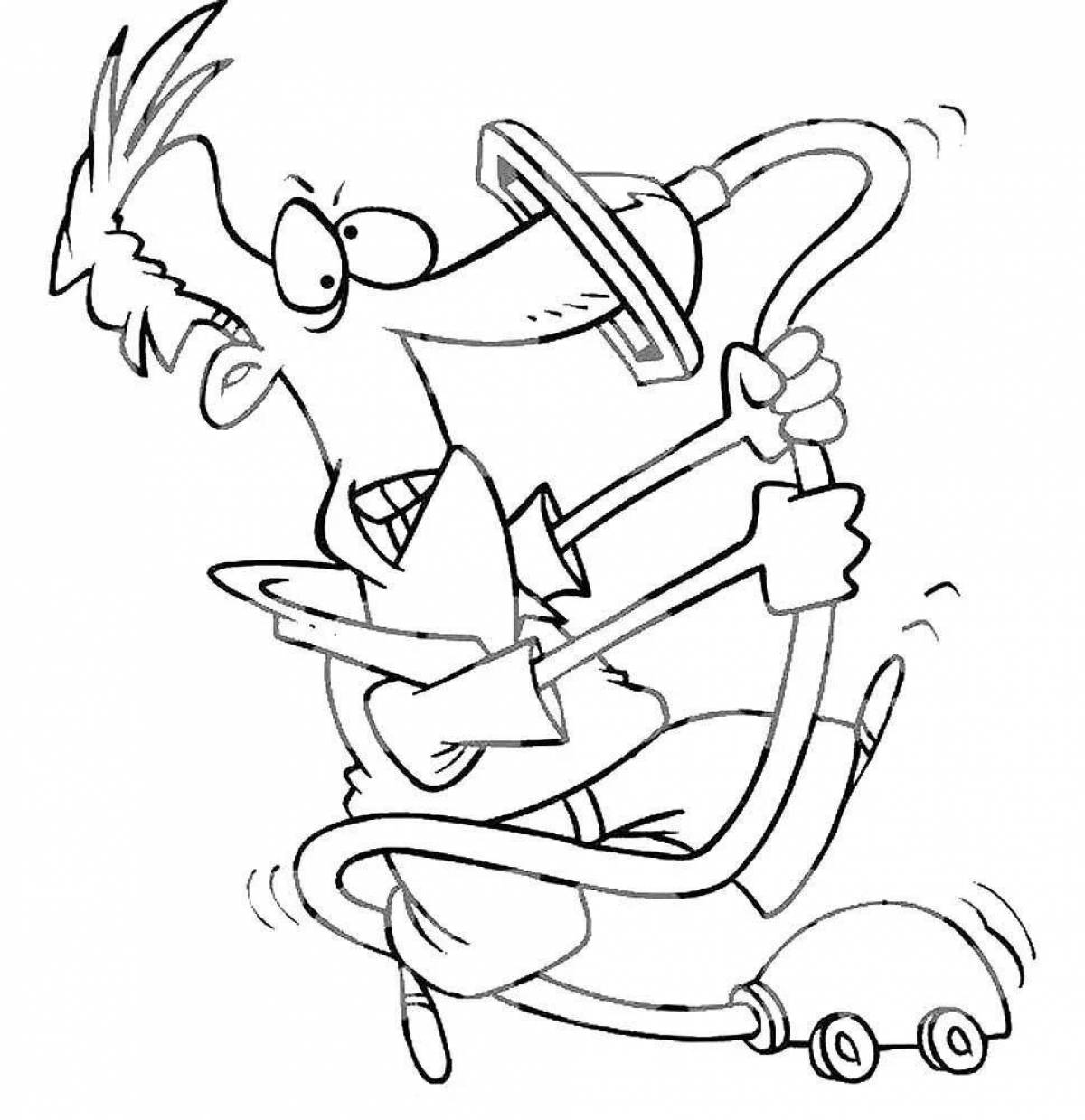 Adorable Robot Vacuum Cleaner Coloring Book for Boys